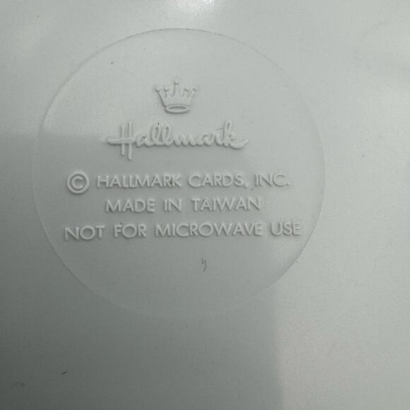 Hallmark Bunny Kids Plate Bowl Set Pink Blue Tulip Spring Easter 80s Vintage - Picture 4 of 9